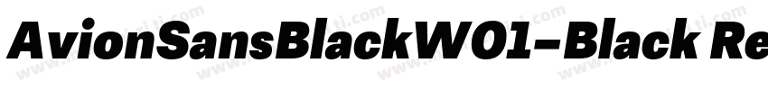 AvionSansBlackW01-Black Regular字体转换